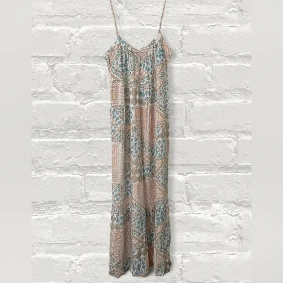 Pink Rose Patchwork Maxi Dress - Picture 1 of 3